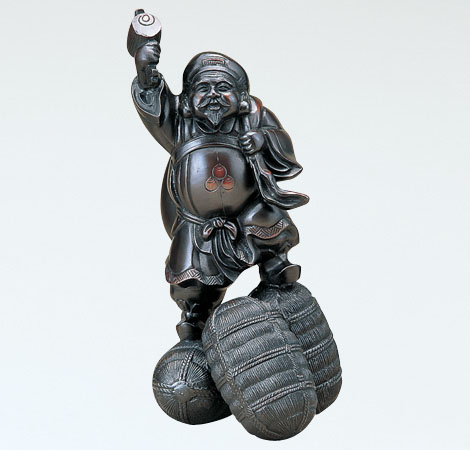 高岡銅器 銅製置物 福の神 大黒・恵比寿 40-03 - オブジェ、置き物